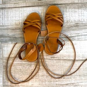 Madewell The Boardwalk Woven Lace Up Sandals